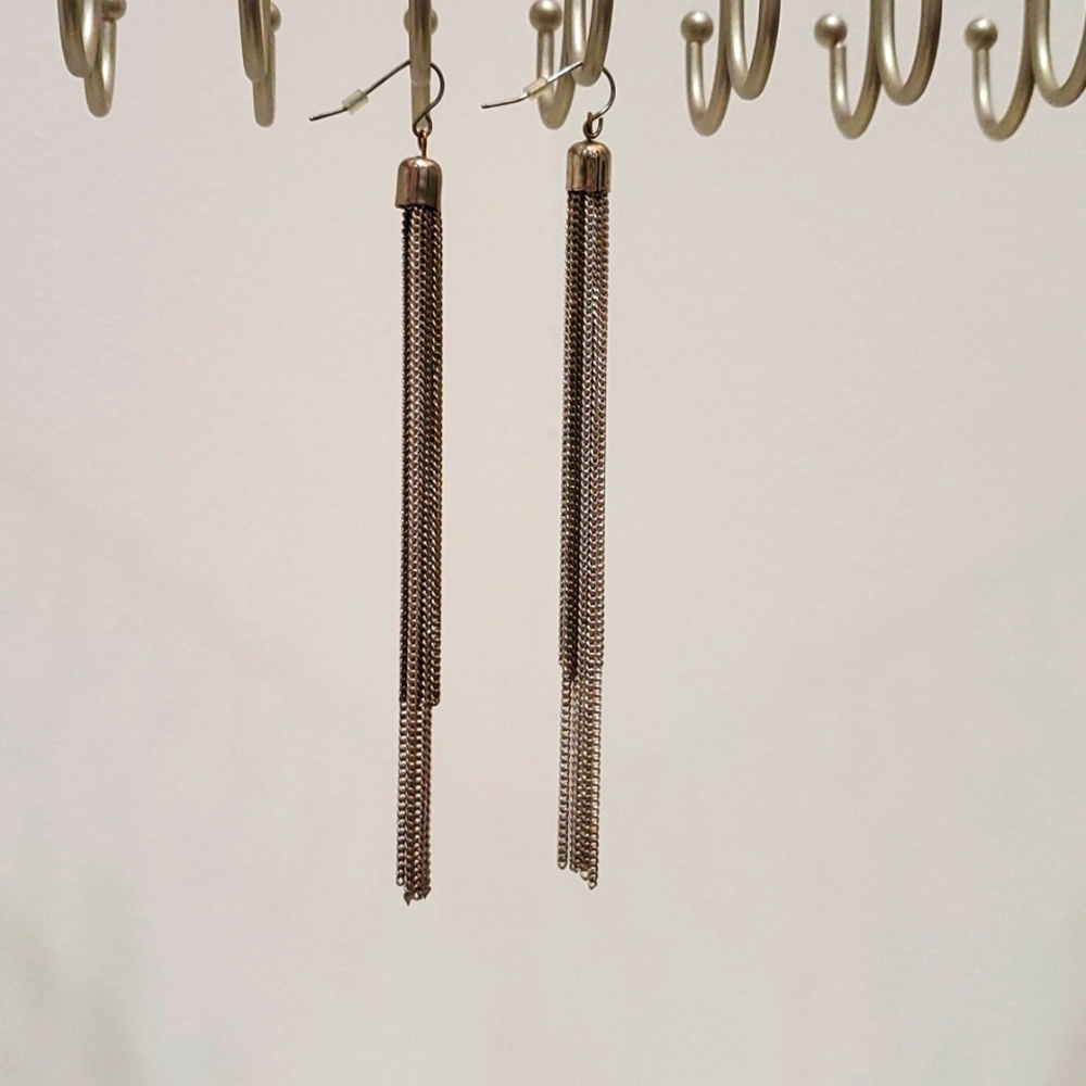 Chain dangle earrings - Picture 2 of 3